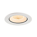 SLV ceiling recessed luminaire NUMINOS� GIMBLE L round, suitable for VDU workstation IP20, white, lacquered dimmable