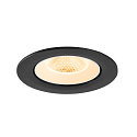 SLV ceiling recessed luminaire NUMINOS� GIMBLE L round, suitable for VDU workstation IP20, black, white, lacquered dimmable