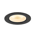 SLV ceiling recessed luminaire NUMINOS� GIMBLE L round, suitable for VDU workstation IP20, black, white, lacquered dimmable