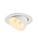 SLV ceiling recessed luminaire NUMINOS� GIMBLE L round, suitable for VDU workstation IP20, white, lacquered dimmable
