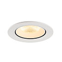 SLV ceiling recessed luminaire NUMINOS� GIMBLE L round, suitable for VDU workstation IP20, white, lacquered dimmable