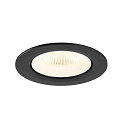 SLV ceiling recessed luminaire NUMINOS� GIMBLE L round, suitable for VDU workstation IP20, black, white, lacquered dimmable