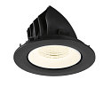SLV ceiling recessed luminaire NUMINOS� GIMBLE L round, suitable for VDU workstation IP20, black, white, lacquered dimmable