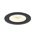 SLV ceiling recessed luminaire NUMINOS� GIMBLE L round, suitable for VDU workstation IP20, black, white, lacquered dimmable
