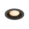 ceiling recessed luminaire NUMINOS� L round, suitable for VDU workstation IP20, black, lacquered dimmable
