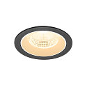 ceiling recessed luminaire NUMINOS� L round, suitable for VDU workstation IP20, black, white, lacquered dimmable