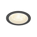 ceiling recessed luminaire NUMINOS� L round, suitable for VDU workstation IP20, black, white, lacquered dimmable