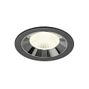 ceiling recessed luminaire NUMINOS� L suitable for VDU workstation IP20, chrome, black dimmable
