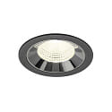 ceiling recessed luminaire NUMINOS� L suitable for VDU workstation IP20, chrome, black dimmable