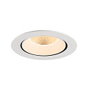 SLV ceiling recessed luminaire NUMINOS� GIMBLE XL suitable for VDU workstation IP20, white, lacquered dimmable