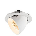SLV ceiling recessed luminaire NUMINOS� GIMBLE XL suitable for VDU workstation IP20, white, lacquered dimmable