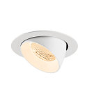 SLV ceiling recessed luminaire NUMINOS� GIMBLE XL suitable for VDU workstation IP20, white, lacquered dimmable