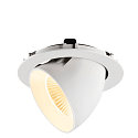 SLV ceiling recessed luminaire NUMINOS� GIMBLE XL suitable for VDU workstation IP20, white, lacquered dimmable