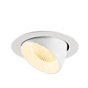 SLV ceiling recessed luminaire NUMINOS� GIMBLE XL suitable for VDU workstation IP20, white, lacquered dimmable