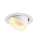 SLV ceiling recessed luminaire NUMINOS� GIMBLE XL suitable for VDU workstation IP20, white, lacquered dimmable