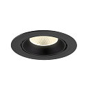 SLV ceiling recessed luminaire NUMINOS� GIMBLE XL suitable for VDU workstation IP20, black, lacquered dimmable