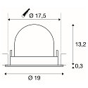 SLV ceiling recessed luminaire NUMINOS� GIMBLE XL suitable for VDU workstation IP20, black, white, lacquered dimmable