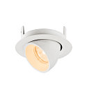 SLV ceiling recessed luminaire NUMINOS� GIMBLE XS round, suitable for VDU workstation IP20, white, lacquered dimmable