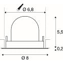SLV recessed spotlight NUMINOS� GIMBLE XS swivelling, suitable for VDU workstation IP20, black, white dimmable