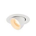 ceiling recessed luminaire NUMINOS� GIMBLE XS round, suitable for VDU workstation IP20, white, lacquered dimmable