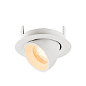 SLV ceiling recessed luminaire NUMINOS� GIMBLE XS round, suitable for VDU workstation IP20, white, lacquered dimmable