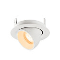 SLV ceiling recessed luminaire NUMINOS� GIMBLE XS round, suitable for VDU workstation IP20, white, lacquered dimmable