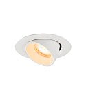 SLV ceiling recessed luminaire NUMINOS� GIMBLE XS round, suitable for VDU workstation IP20, white, lacquered dimmable