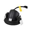 SLV ceiling recessed luminaire NUMINOS� GIMBLE XS round, suitable for VDU workstation IP20, black, lacquered dimmable