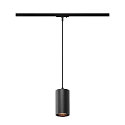 SLV 1-phase pendant luminaire ASTO TUBE with lamp socket GU10 IP20, black