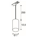SLV 1-phase pendant luminaire ASTO TUBE with lamp socket GU10 IP20, white