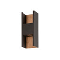 SLV outdoor wall luminaire FLATT II IP65, anthracite, brown, lacquered dimmable