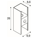 SLV outdoor wall luminaire FLATT II with sensor IP54, anthracite, brown 