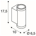 SLV outdoor wall luminaire HELIA PRO S UP/DOWN cylindrical IP65, anthracite, lacquered 