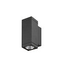SLV outdoor wall luminaire THEO PRO S SINGLE square IP65, anthracite, lacquered 