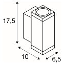 SLV outdoor wall luminaire THEO PRO S UP/DOWN square IP65, anthracite, lacquered 