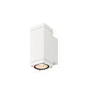 SLV outdoor wall luminaire THEO PRO S UP/DOWN square IP65, white, lacquered 