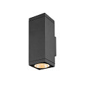outdoor wall luminaire THEO PRO L SINGLE square IP65, anthracite, lacquered 