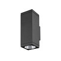 SLV outdoor wall luminaire THEO PRO L SINGLE square IP65, anthracite, lacquered 