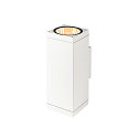 SLV outdoor wall luminaire THEO PRO L UP/DOWN square IP65, white, lacquered dimmable