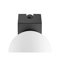 SLV mirror luminaire SUN MIRROR QUAD with switch button IP44, black, lacquered 