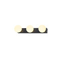 SLV mirror luminaire SUN MIRROR TRIPLE with switch button IP44, black, lacquered 