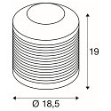 SLV table lamp PANTILO ROPE 19 cylindrical E27, gold dimmable
