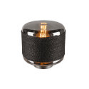table lamp PANTILO ROPE 19 cylindrical E27, silver dimmable