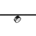 SLV track spot KALU 2.0 cylindrical, suitable for VDU workstation IP20, black, lacquered dimmable