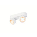 wall and ceiling luminaire KALU 2.0 2 flames, suitable for VDU workstation IP20, white, lacquered dimmable
