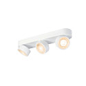 wall and ceiling luminaire KALU 2.0 3 flames, suitable for VDU workstation IP20, white, lacquered dimmable