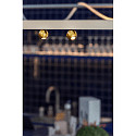SLV 1-phase spot DYSKO cardanic swivelling, ball shaped IP20, glossy, gold dimmable