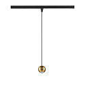 SLV 1-phase pendant luminaire DYSKO down, ball shaped IP20, glossy, gold dimmable