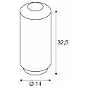 SLV table lamp PANTILO SLIM cylindrical E27, chrome dimmable