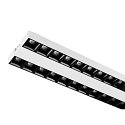 SLV 3-phase spot SIGHT EVO DOUBLE square IP20, black, white, lacquered dimmable